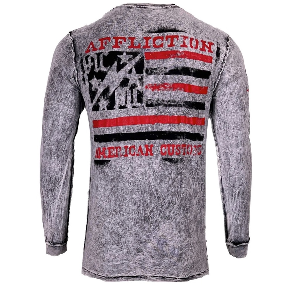 Affliction Men's T-shirt SPEED RUN Reversible Shirt Skull Biker S-2XL NWT - Picture 4 of 10
